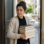 Kitap taşıyor