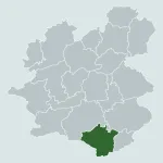 Map of Erzurum province districts with Hınıs highlighted in dark green.