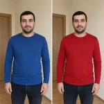Gömleğini değiştirdi