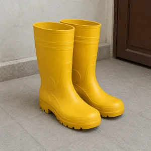 Yeni sarı lastik çizmeler